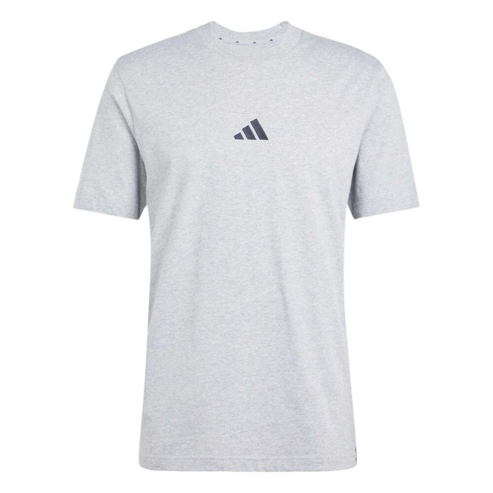 Adidas Mens Essentials Logo Single Jersey T-Shirt / Gray/Black